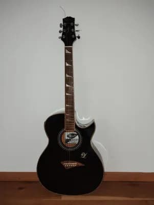 Lindo ORG-SL Slim Black Electro Acoustic Guitar with Preamp and LCD Tuner
