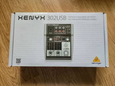 Behringer XENYX 302USB 5-Kanal Audio Mischpult mit USB Interface