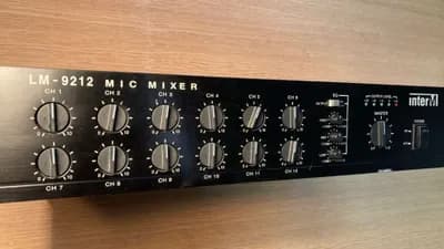 Interm Mikrofon Mixer LM-9212, Mic Preamp, Vorverstärker, Mic Mixer 12 Kanal