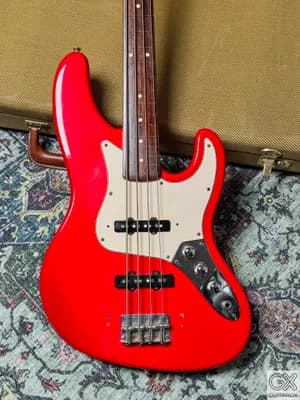 1989 Fender American Standard Jazz Bass Fretless Candy Apple Red