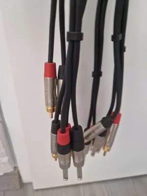 3x REAN Audio Kabel - 6,3mm Klinke auf 2x Cinch (Stereo)