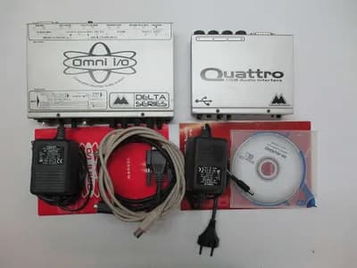 M-Audio Quattro + Omni I/ O inkl. Netzteile, Verbindungs- und USB Kabel, Handbücher, Treiber-CD