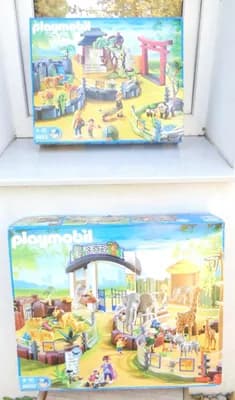 Geschenke Weihnachten: 2 OVP KOMPLETTE NEU Playmobil Zoo Tierpark 4850 vollständig + Asia 4852 + NEUE Duplo Sets 10983 + 10517 Lego + Duplo elektrische Eisenbahn Bobby Car Rody Max Hüpfpferd Grimm's Stapelturm Kugelring Duplo Primo große Pl