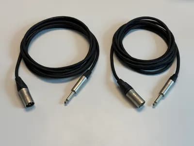 2x XLR auf 6,35 mm Klinke Kabel 3 m - Neutrik Stecker