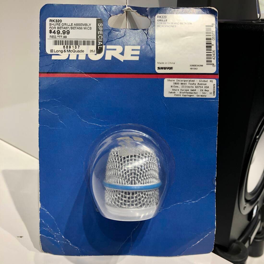 Shure RK320 (Grill for Beta 57A & Beta 56