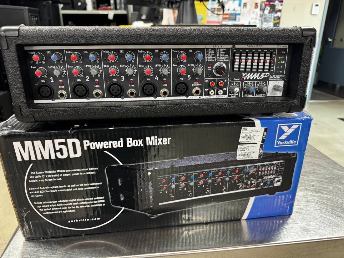 Yorkville Sound Micromix 5-Channel Dual-Powered Mixer With Effects
