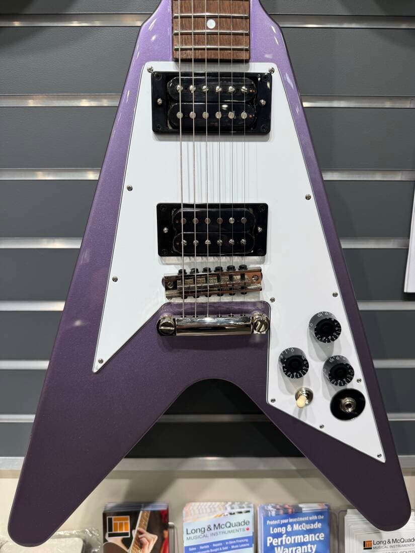 Epiphone Kirk Hammett 1979 Flying V comes with case - Purple Metallic