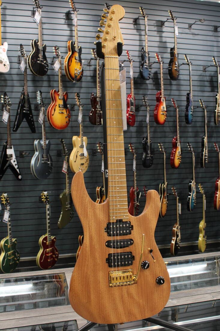 Charvel Guitars - Pro-Mod DK24 HSH 2PT CM Mahogany, Caramelized Maple Fingerboard - Natural