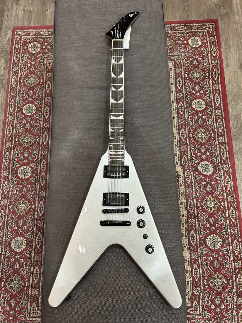 Gibson - Dave Mustaine Flying V EXP - Silver Metallic