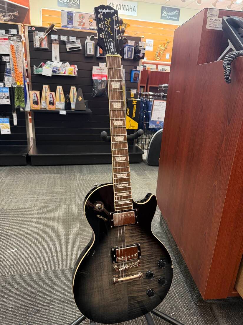 EPIPHONE LP TRIBUTE PLUS TRANS EBONY