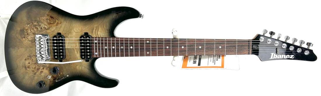Ibanez Premium 7 String Electric Guitar - Charcoal Black Burst