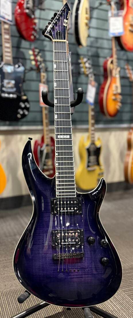 E-II Horizon-III Electric Guitar with Case - Reindeer Blue