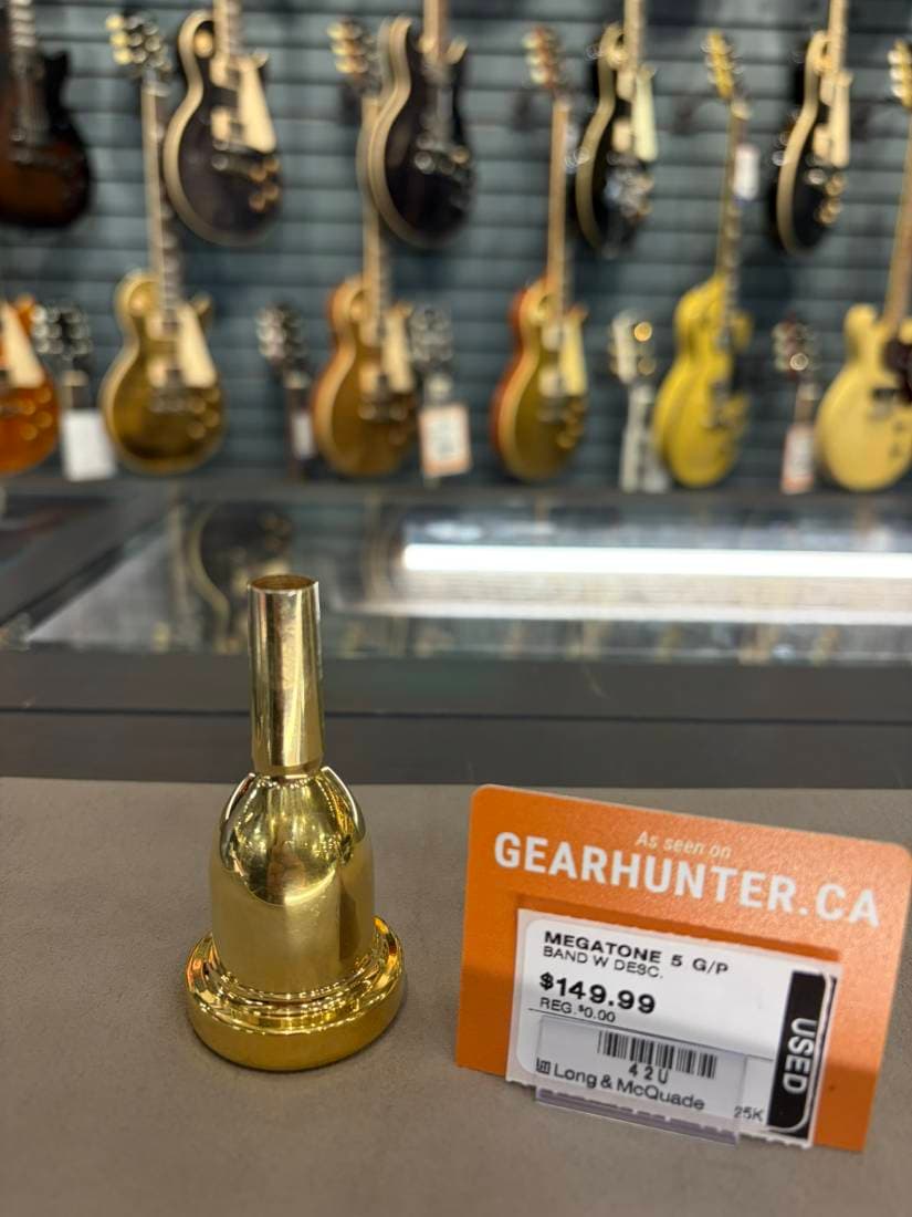 Vincent Bach Trombone Small Shank Megatone Gold Plated Mouthpiece 5