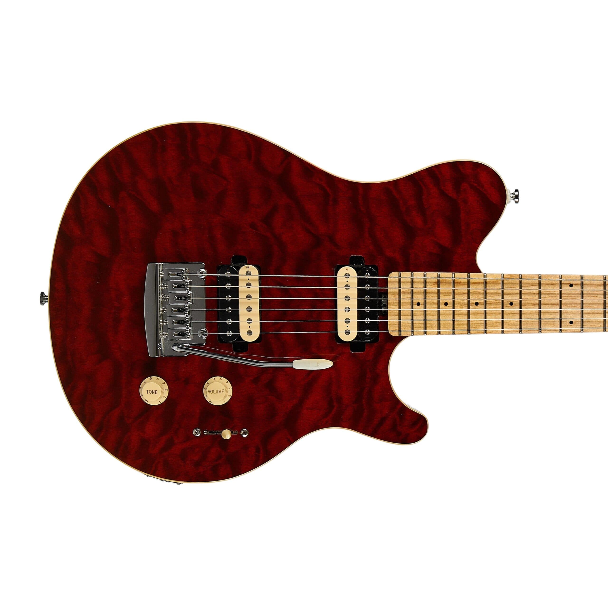 Sterling by Music Man S.U.B. Series Axis AX3 Transparent Red (Pre-Owned, Circa 2013, EC-) #B069474