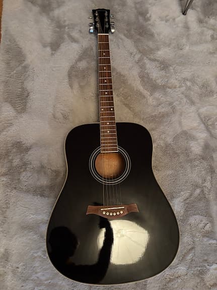 Gear4music akustisk gitarr svart