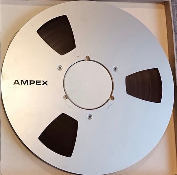 Ampex Precision Magnetic Tape bandrulle metallspole