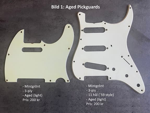Plektrumskydd till Stratocaster och Telecaster