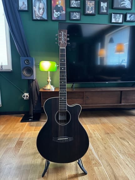 Tanglewood TRU4CEAE Reunion Pro Series Super Folk Electro Acoustic, Ebony