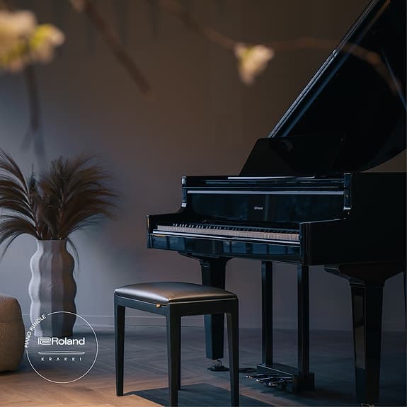 Roland GP9 Svart Pianolack Interiör Krakki Pianopaket