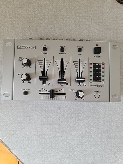 Konig 3-channel Dj mixer compact