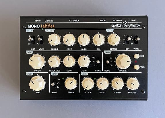 Vermona Mono Lancet, analog monosynth, med modulardock