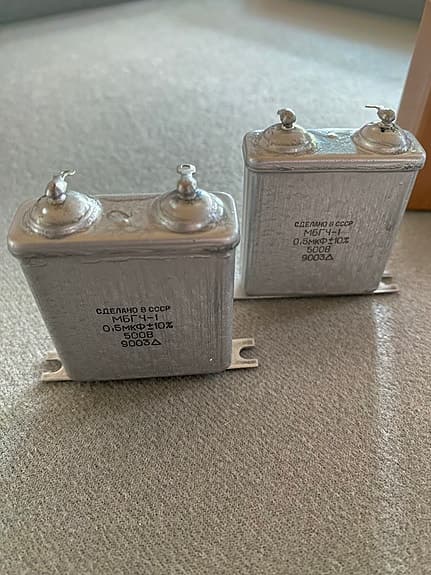 Kondensatorer Paper-in-oil NOS (ryssland)