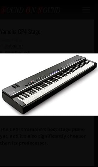 Yamaha CP4 Stage digitalpiano 88 tangenter svart