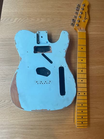 Green telecaster relic kropp och hals