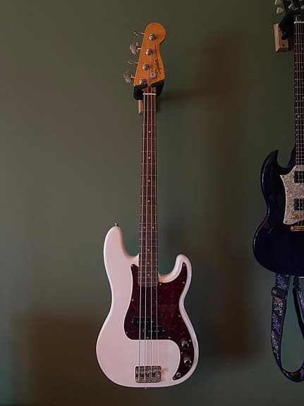 Squire Precision Bass elbas vit