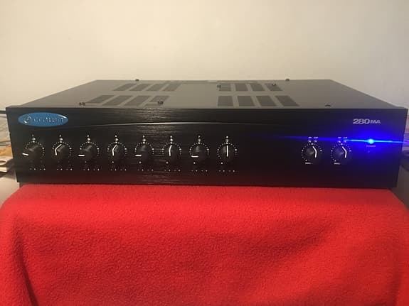 CROWN 280MA 8 INPUT DUAL 80W POWER MIXER-AMPLIFIER