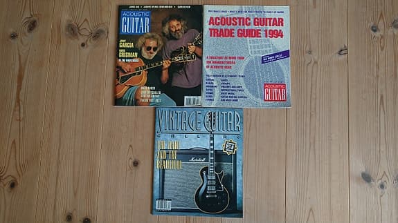 Acoustic Guitar Vintage Guitar Magazine Jerry Garcia, David Grisman, Joni Mitche