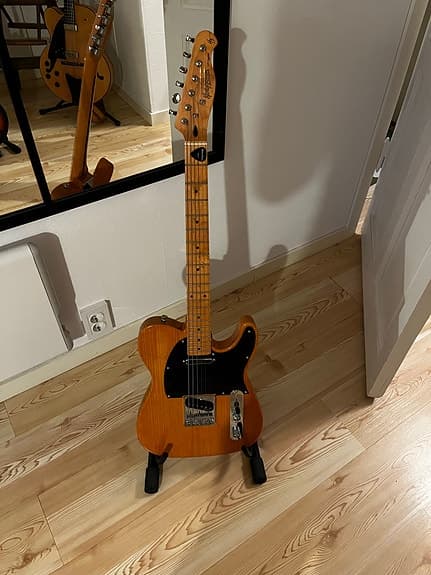 Elgitarr Harley Benton Telecaster‑stil naturträ