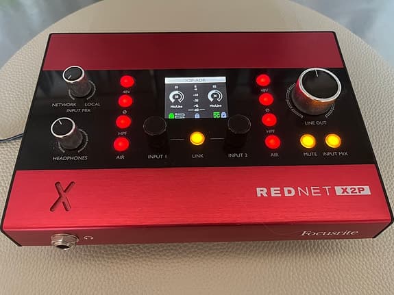 Focusrite RedNet X2P – nyskick – Dante / 2-kanals micpre