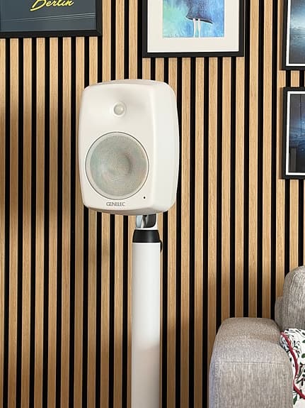 Genelec G Four Speakers + Genelec Design Floor Stands