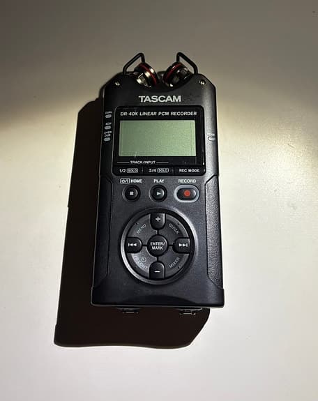 Tascam DR-40X LINEAR PCM RECORDER, FULL DJ SET, med tillbehör