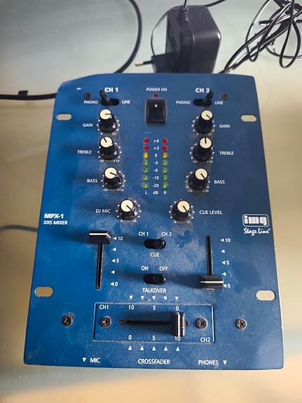 IMG Stage Line MPX-1 DJ-mixer blå
