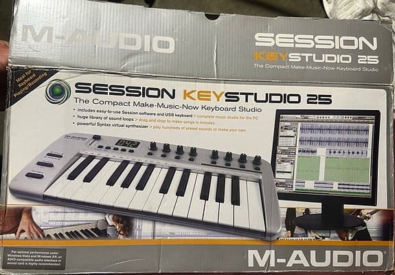 Helt nytt M-Audio Session Keystudio 25 MIDI-keyboard