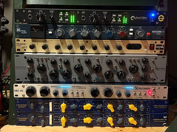 Great River Electronics mp2nv preamp + Buzz Audio DBC20 compressor
