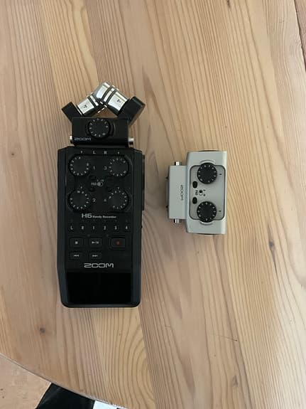 Zoom H6 batteridriven ljudinspelning
