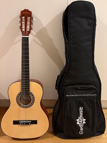 Gear4music CG-3/4 akustisk klassisk gitarr 3/4 natur