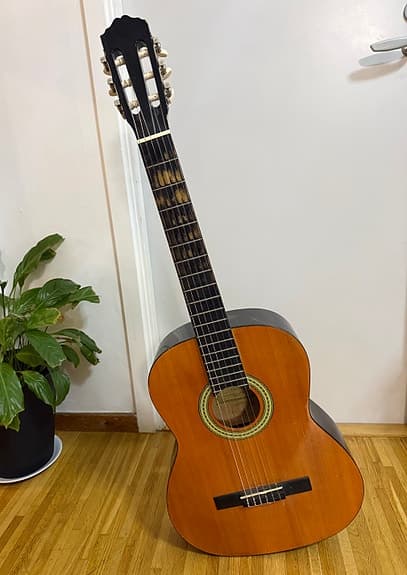 Klassisk akustisk gitarr i mycket fint skick