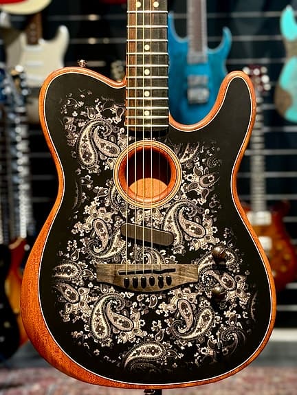 Fender American Acoustasonic Telecaster Black Paisley