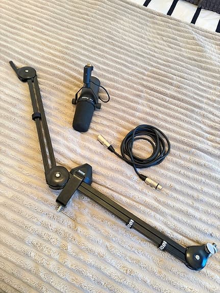 shure sm7b mic + rode arm