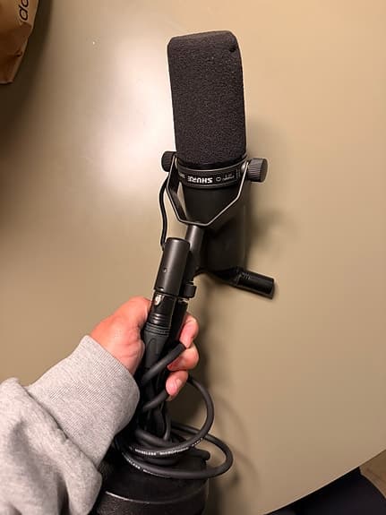 SHURE mikrofon och stativ