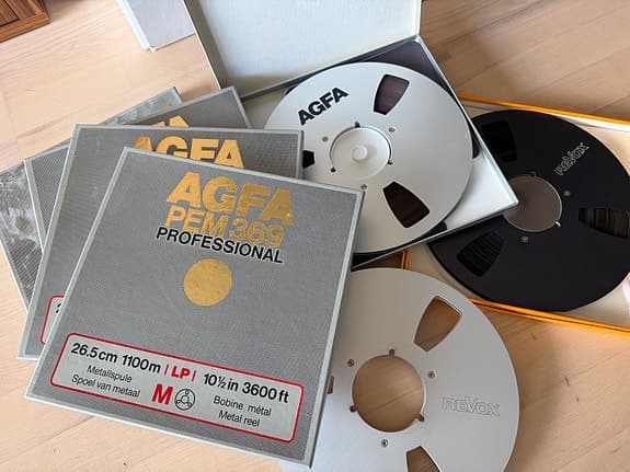 Revox & Agfa PEM 369 Rullband 10,5” Metallspolar (26.5 cm)