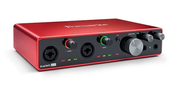 Focusrite Scarlett 8i6 USB ljudkort röd