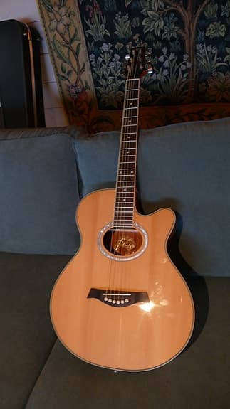 Gear4music SC-350NT elektroakustisk gitarr ny***