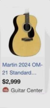 2Day w/No case Y-Pay 3198 w/Tax =Martin Guitar+case OM-21 - image 8