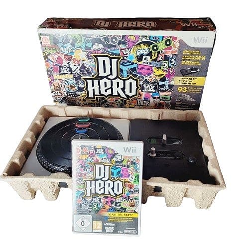 ⭐️- Wii: DJ Hero Spil og Turntable i original emballage - KØB 4 BETAL FOR 3