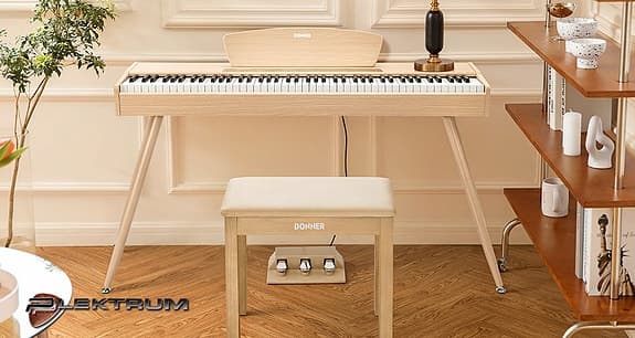 Donner DDP-80 El-Piano - Lys træ